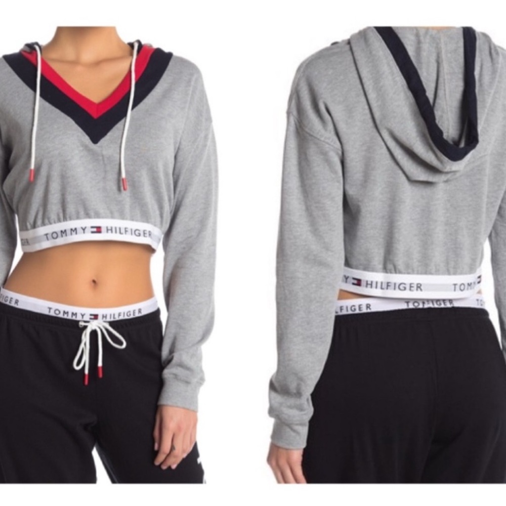 Tommy Hilfiger Soft Relaxed Y2K Cropped Hoodie